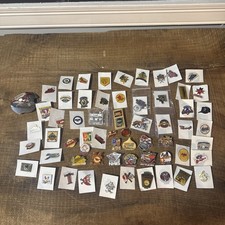 62 VTG Sport Pins Baseball Football NASCAR Belt Buckle