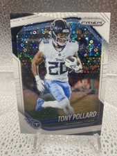 2025 Prizm Football Tony Pollard, White Disco Prizm #232 SP TITANS