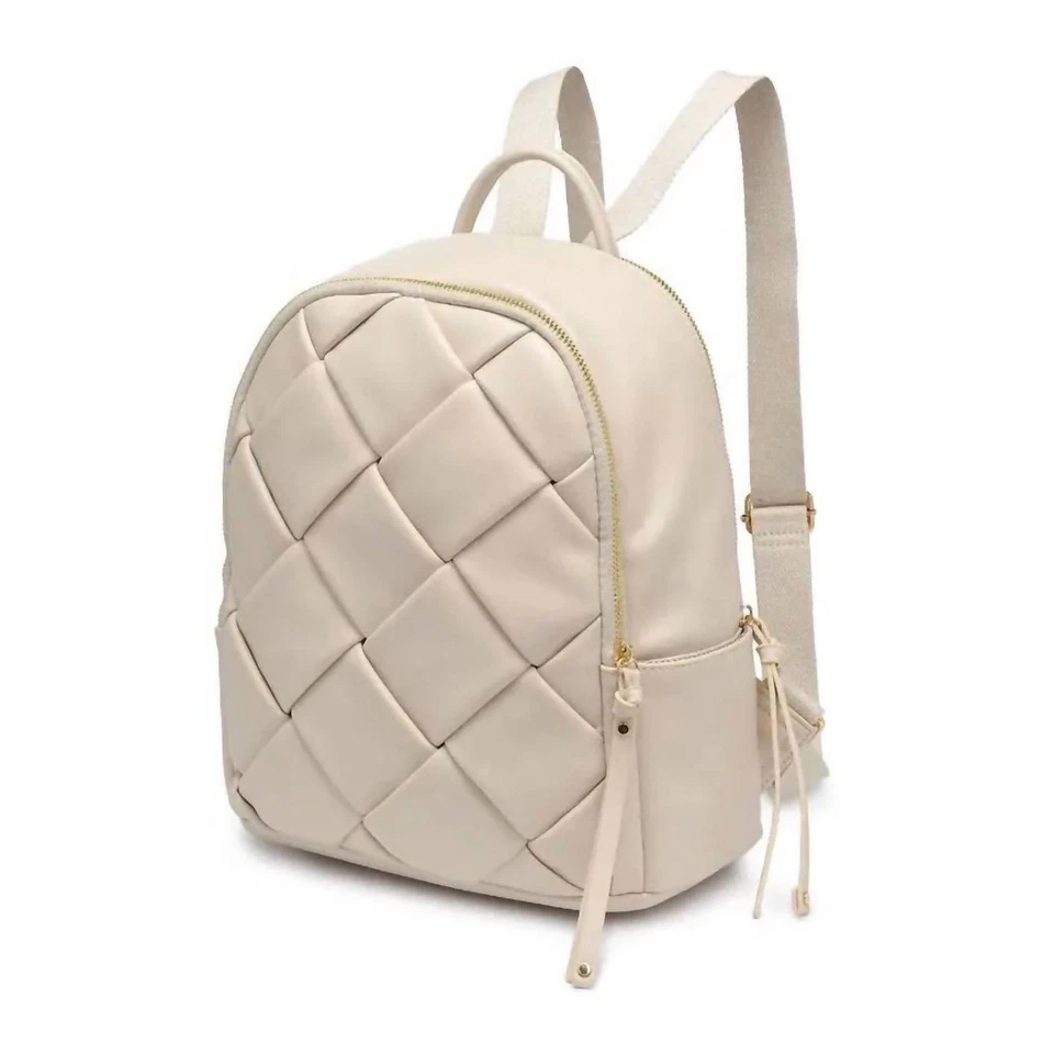 Mochila tejida Urban Expressions Blossom talla leche de avena Foto 2 de 4