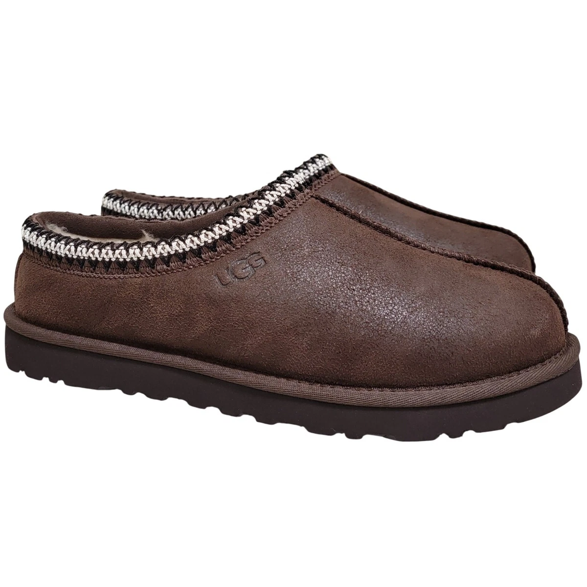 UGG Leather Upper Brown Slippers for Men for sale | eBay