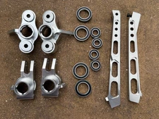 Alum Front Steering Blocks Rear Hubs Carriers F&R Brace Arrma Fireteam 6s BLX S