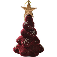 For Christmas Tree Star Decorations 11cm Flocked Foam with Elegant Texture