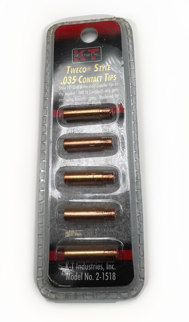 Lot of 6 K- T Industries Tweco Style .035 Contact tips #2-15