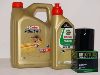 BMW R1100 RS,Bj:93-01,5 Ltr.,CASTROL Premium 20W50,Öl u. Ölfilter