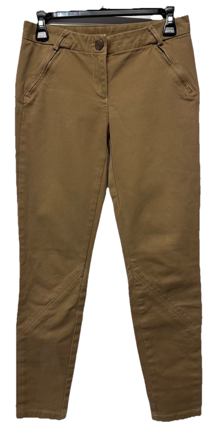 J Crew Brown Tan Stretch Cotton Riding Style Pants Size 00