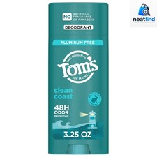 Tom s of Maine Clean Coast Aluminum Free Natural Deodorant, 3.25 oz