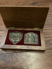 Jack Daniels Gold Medal Set Of 2 Whiskey Award! Louisiana Medal 1904 Replica!