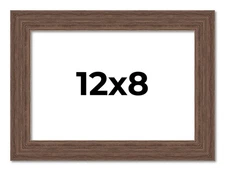 12x8 Frame Brown Barnwood Picture Frame Modern Photo Frame UV Acrylic, Acid Free