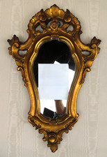 Borghese Vintage Gold Gilt Ornate Mirror Baroque Revival Rococo Wall Victorian