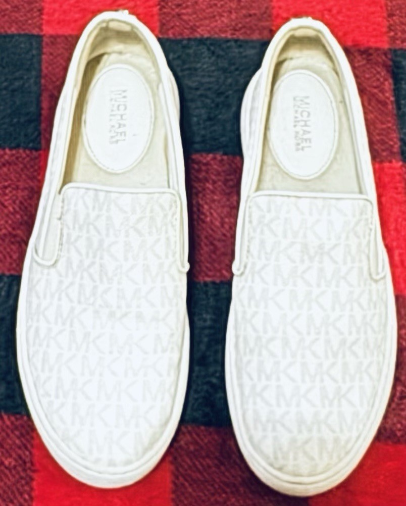 Michael Kors white slip-on sneakers Size 7.50