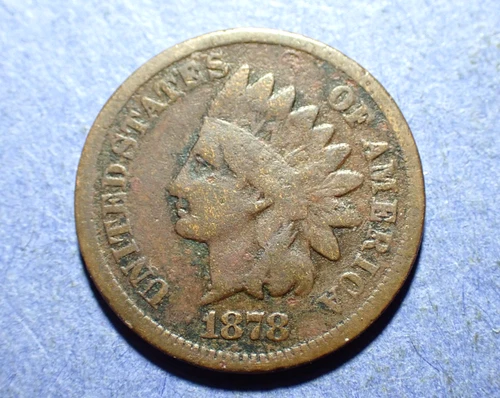 1878 Indian Cent  VG details