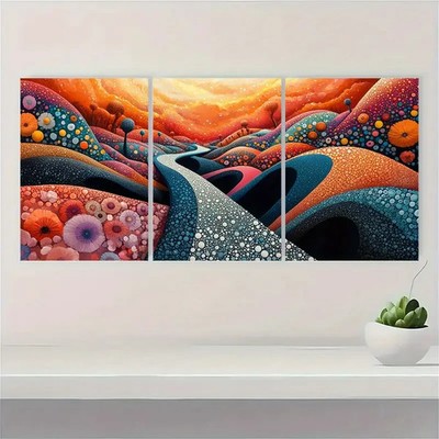 3pcs Abstract Panoramic Jacanid Marble Perfect Wall Art Canvas Unframed/Framed