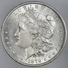 1879-P  $1  MORGAN SILVER DOLLAR  AU+ DETAILS  "LIGHTLY CLEANED"   (260615-022)