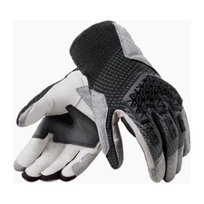 Image of Revit Offtrack 2 Summer Motorcycle Touring Leather Gloves Black / Silver