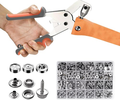 #ad #ad Snap Fasteners Kit Heavy Duty Snap Fastener Tool Snap Button Kit with 280PCS S $30.39