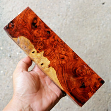 Amboyna Burl Exotic Blank Lumber Turning DIY Woodworking 2 5/8"X 8 3/8"X 2" 099