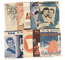 Lot of 10 Mixed Vintage Sheet Music From Early 1900's