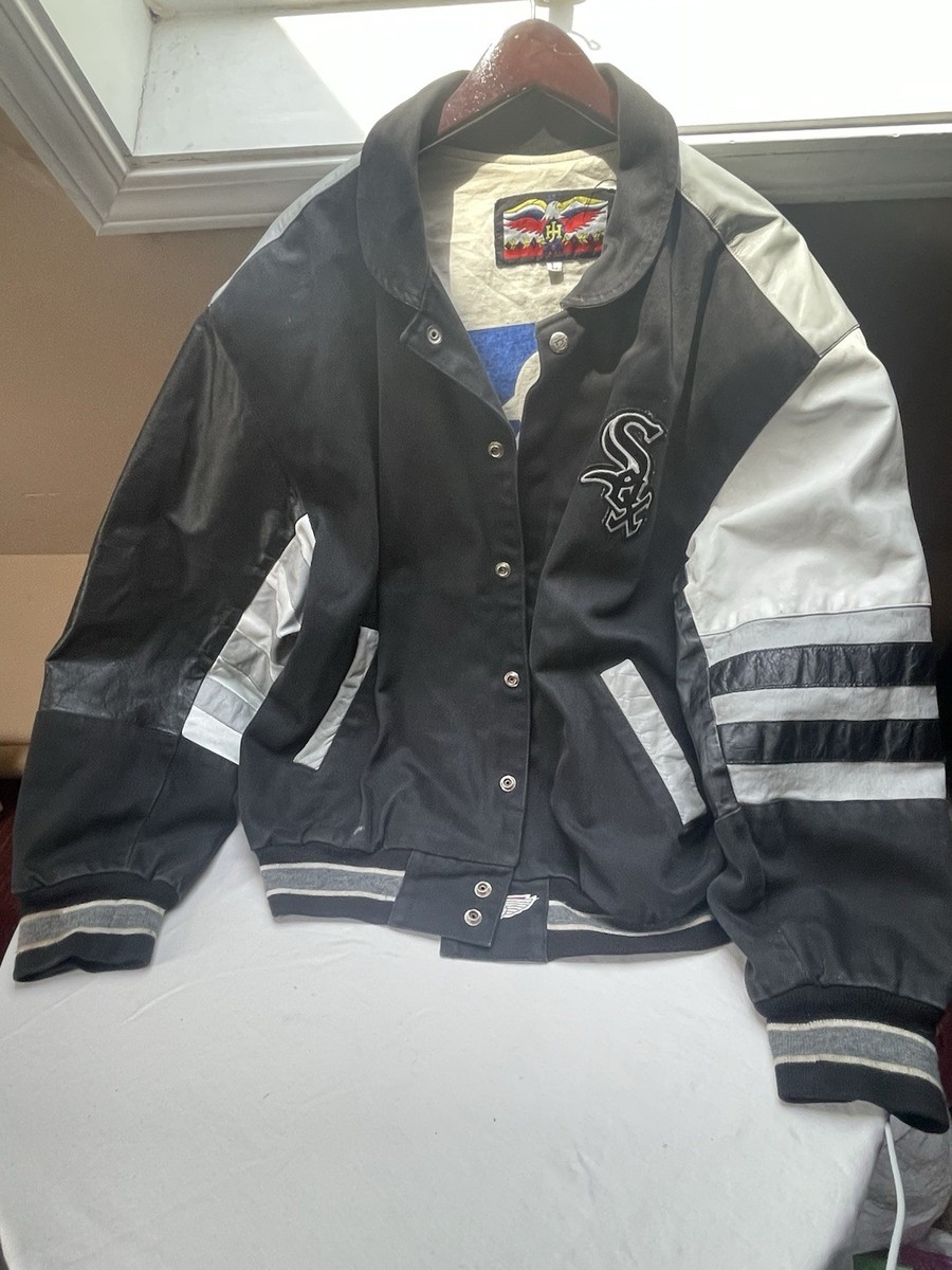 JEFF HAMILTON レザー スタジャン WHITE SOX Lサイズ JEFF HAMILTON レザー スタジャン WHITE SOX Lサイズ VINTAGE JEFF