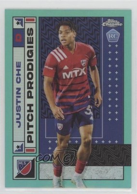 2022 Chrome MLS Pitch Prodigies Aqua Refractor 92/299 Justin Che Rookie RC p6a