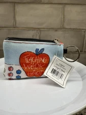 NWT Brownlow Gifts “Teaching Is a Work of Heart” ID Holder Keychain CUTE