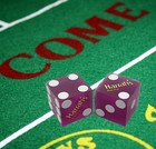 Authentic Harrah's Reno Casino Craps Dice Pair Purple Frosted Matching Serial #s — photo 4