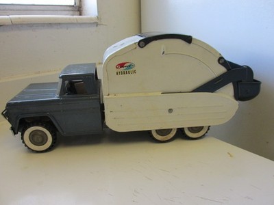 Vintage Hydraulic Structo Sanitation Truck Pressed Steel Original Paint