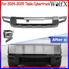 Steel Front Bumper For 2024 2025 Tesla Cybertruck  W/ Mounting Hole Of Camera