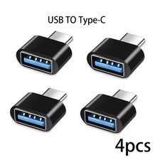 4 Pack USB-C 3.0 Male to USB A Female Adapter Converter OTG Type C Android Phone