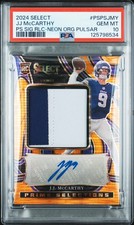 2024 PANINI SELECT PRIME SELECTIONS SIG RELICS #PSPSJMY JJ MCCARTHY 12/35 PSA 10