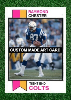 Raymond Chester Baltimore Colts  Football Card Blank Back