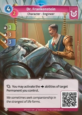 Altered Beyond The Gates Card #017-F Dr. Frankenstein - UNSCANNED