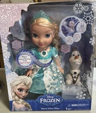 NIB Disney Frozen Snow Glow Elsa Light Up Singing Doll Needs 3-AAA Batteries