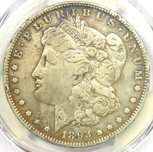 1893-S Morgan Silver Dollar $1 Coin - Certified PCGS Fine Detail - Rare Key Date
