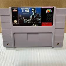 Nintendo T2 Terminator 2 Judgment Day SNES Grey Good Authentic LJN Action Game