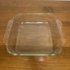 VTG Pyrex 222-R Clear Glass 8x8x2 Square Baking Dish Pan 2 QT USA