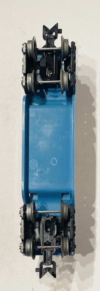 Marx 4566 CWEX Lt. Blue Depressed Center Flatcar - Gray Reels | eBay