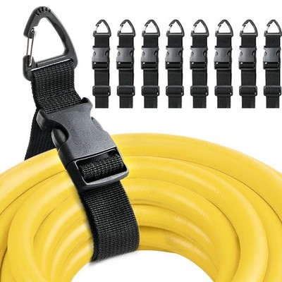 Heavy Duty Extension Cord Holder Organizer (8 Pack black) 17 Inch Adjustable ...