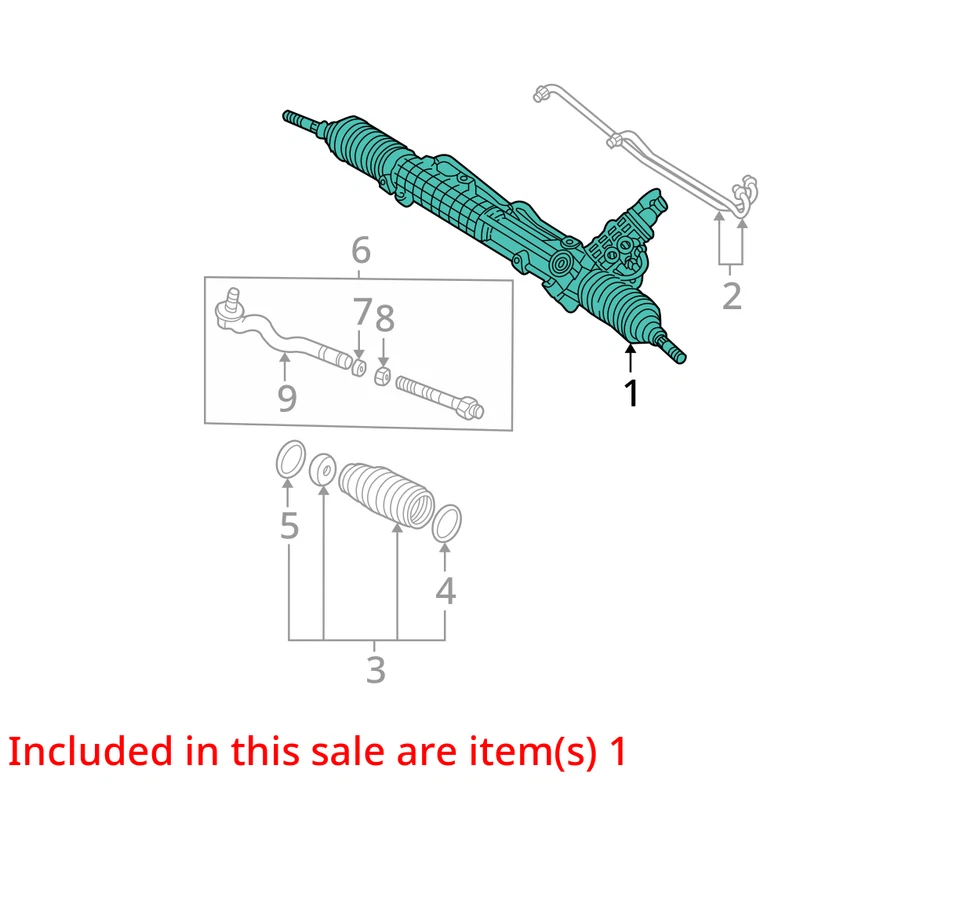 BMW 325i 2001 barra de engranajes de dirección y piñón OEM 78 k millas - LKQ433677426 Foto 3 de 4