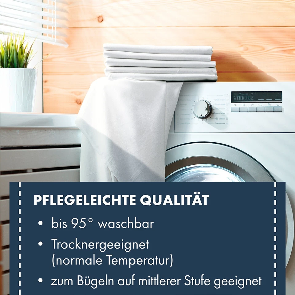 House cloth 150x250 cm bed sheet 100% cotton white 125 g/m² without elastic offer - Image 4 of 4