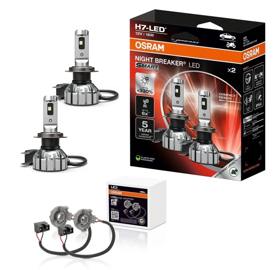 OSRAM NIGHT BREAKER H7 LED 330% Set für Mercedes Vito V-Klasse W447 2014+ DA07