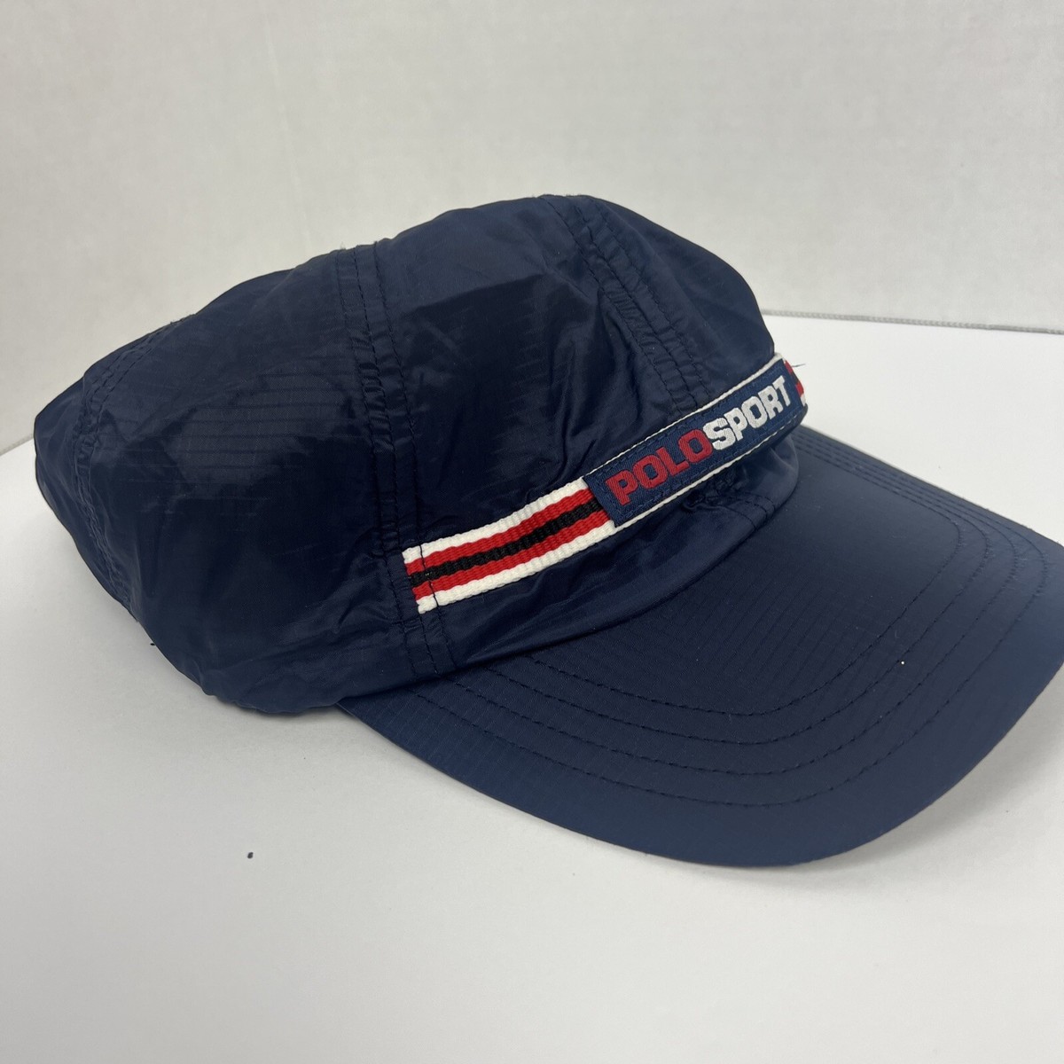 Vintage Polo Sport 90s Blue Cap Hat Nylon Ralph Lauren