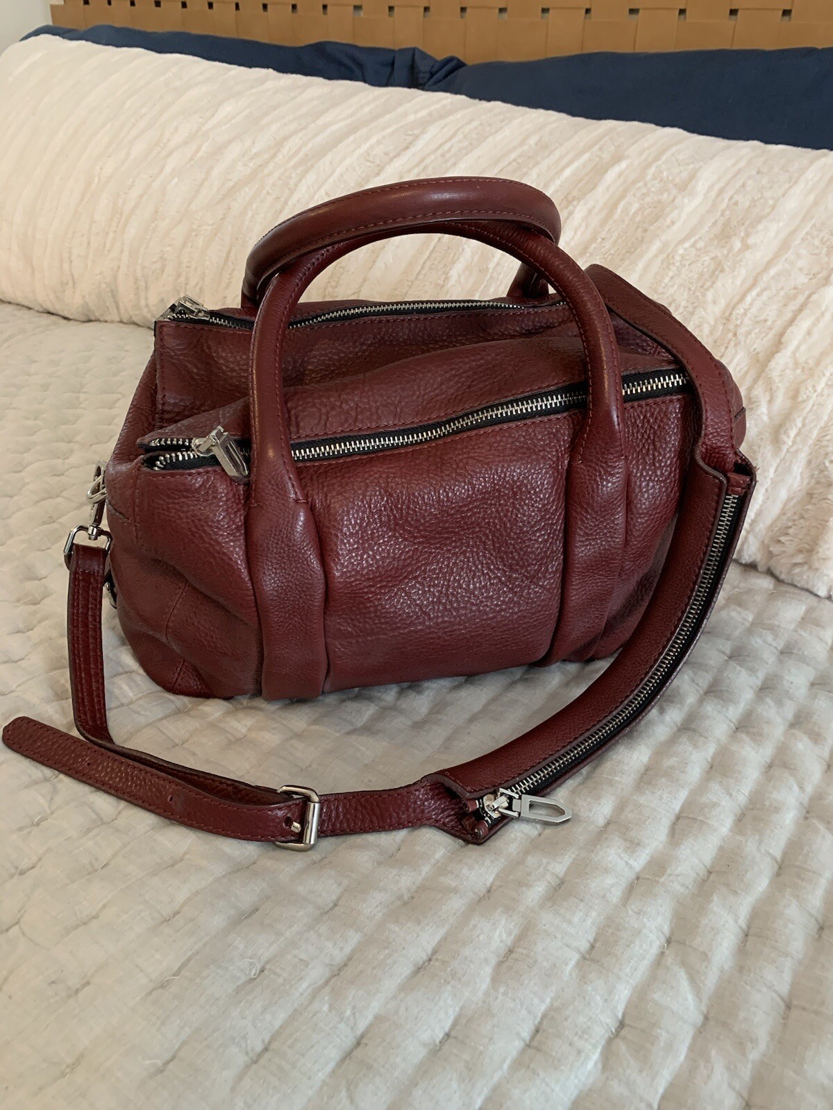 Zara basic Collection Leather Satchel With Crossb… - image 1