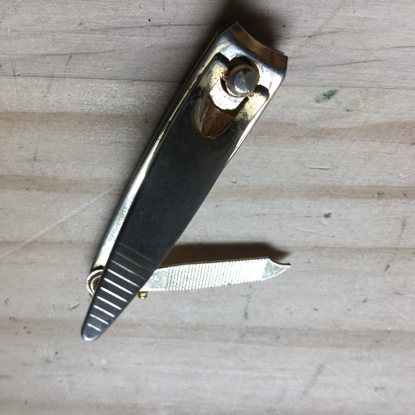Vintage 1960s Metal Finger Nail Clipper w/ Nail File Knife 2" eBay