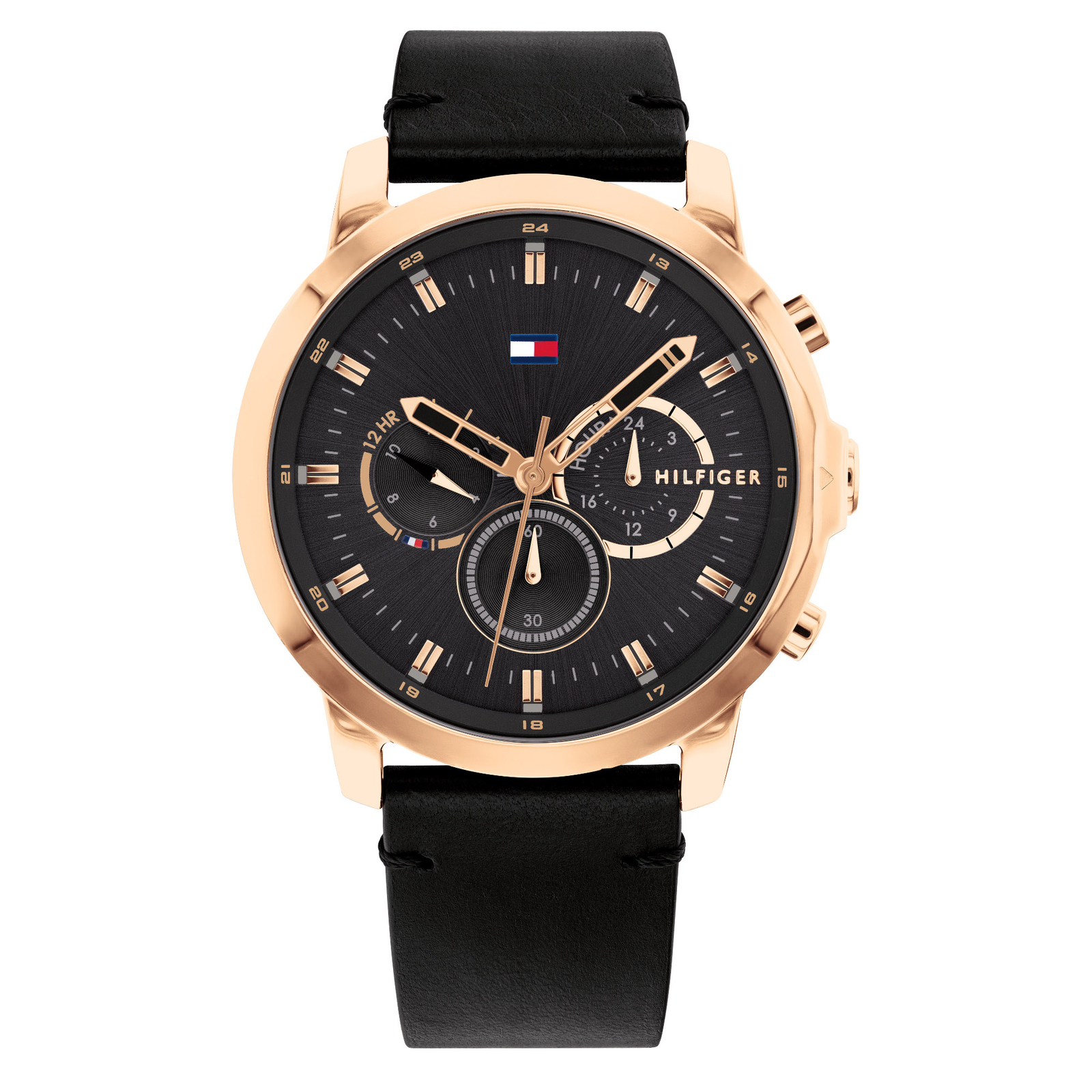 Tommy Hilfiger Analog Casual Chronograph Black Mens 1791798 for