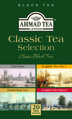 AHMAD TEA Classic Tea Selection 20 je 5 Sorten Schwarzer Beutel Tee á 2 Gramm