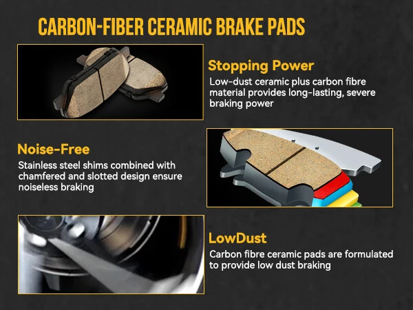 Front Brake Rotors & Pads For 1998-2002 Toyota Corolla 1998-2002 Chevrolet Prizm Foto 4 de 4