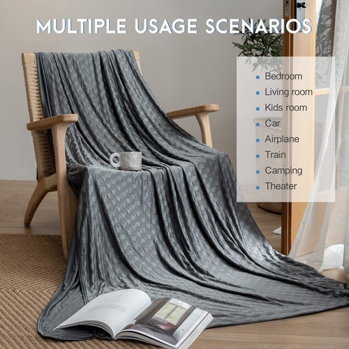 AmyHomie Cooling Blanket,90"x108"King Size,Summer Blankets with Double Sided ... - Picture 5 of 7
