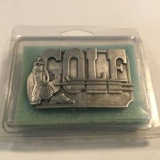 Vtg 1985 Siskiyou Pewter Silver Golf Belt Buckle K-30 Williams Oregon NOS