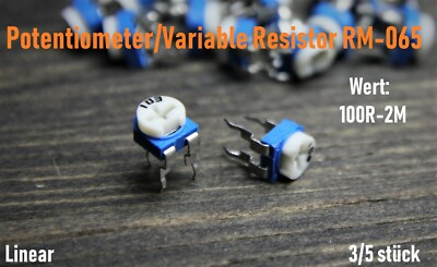Potentiometer Trimmer  geschlossen liegend Regler Poti Trimmpoti RM065 100R-2M