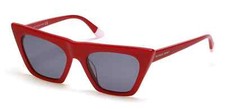 Victoria Secret PINK VS0047 66A Red Cat Eye Style Plastic Sunglasses 53-19-140